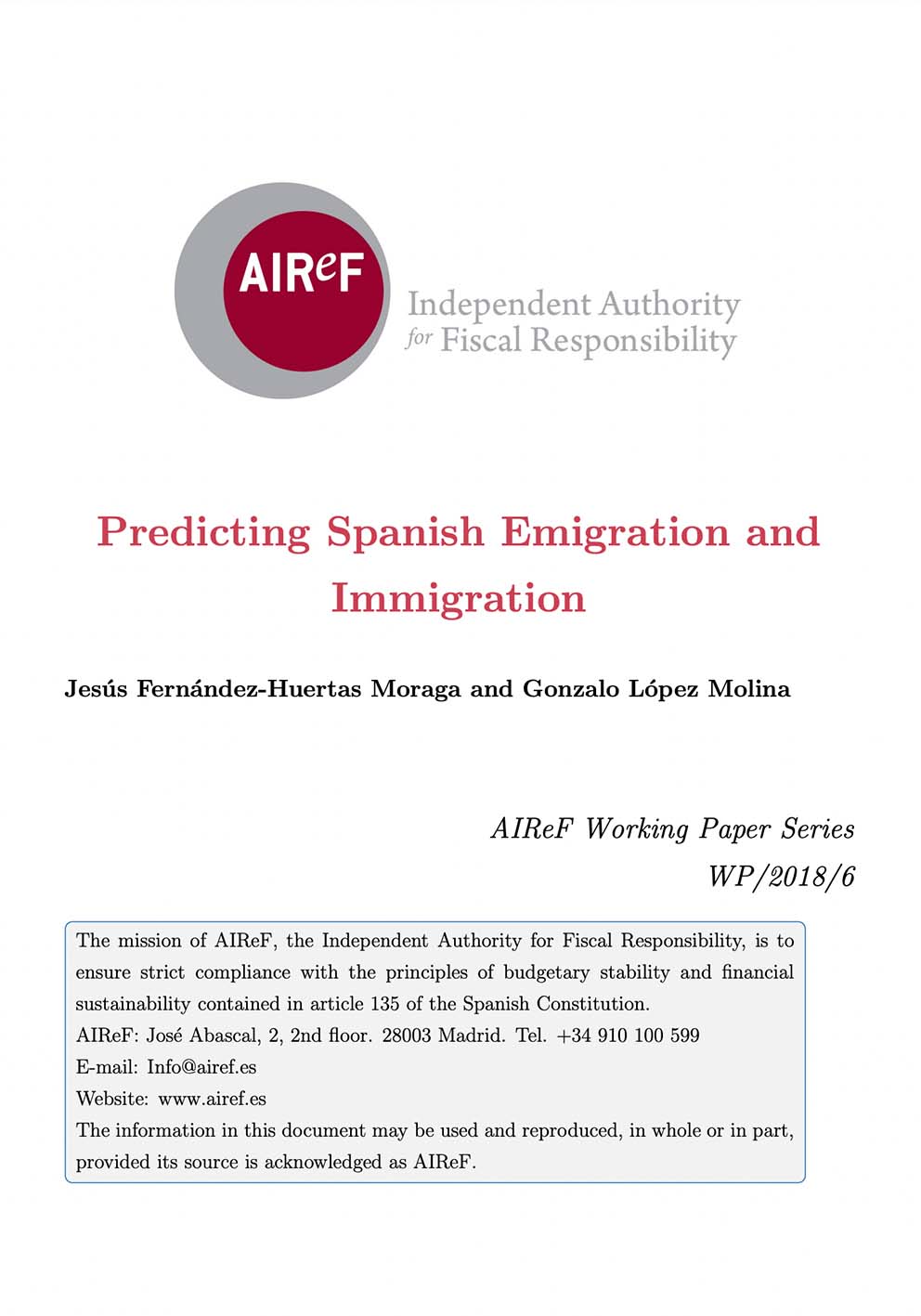 Predicting Spanish emigration and immigration
